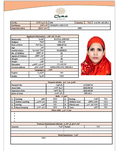 MORJINA BEGUM